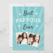 Best Pappous Ever | Foto Vaderdag Kaart (Voorkant)