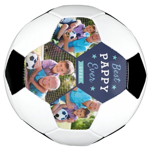 Best Pappy Ever | Aangepaste foto op opa Voetbal (Gedraaid)