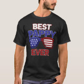 Best Pappy Ever ons Flag Grandpa Fathers Day Gift T-shirt (Voorkant)