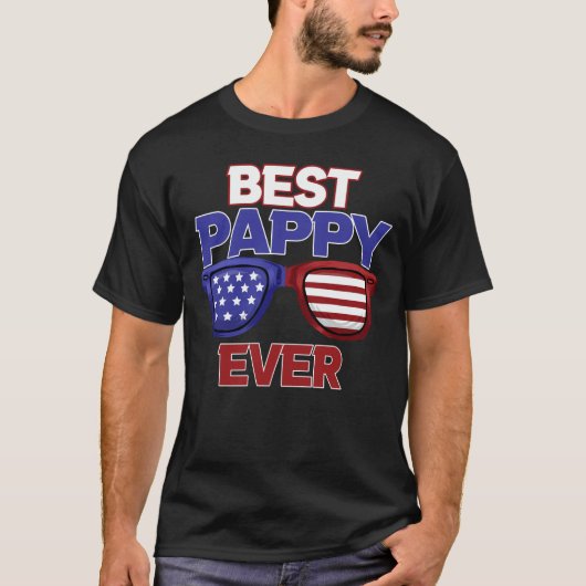 Best Pappy Ever ons Flag Grandpa Fathers Day Gift T-shirt (Voorkant)