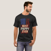 Best Pappy Ever ons Flag Grandpa Fathers Day Gift T-shirt (Voorkant volledig)