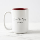 Best Pappy & most Loved Personalized Mug van de we Tweekleurige Koffiemok (Links)