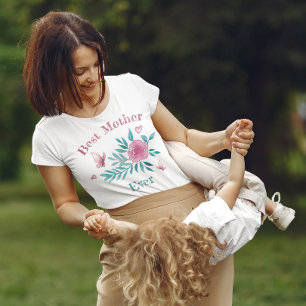 Best parent cute watercolor florals t-shirt