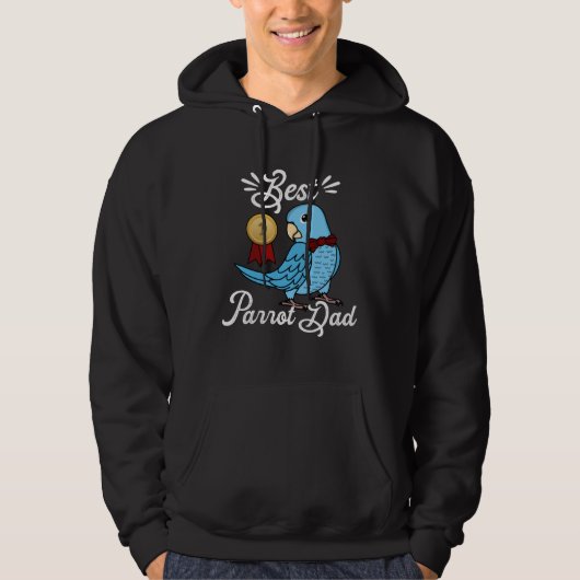 Best Parrot Dad I Blue Parrotlet Hoodie (Voorkant)