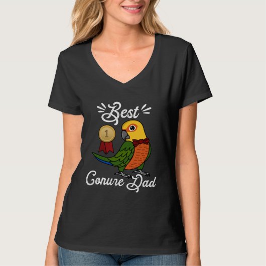 Best Parrot Dad I Jenday Conure T-shirt (Voorkant)