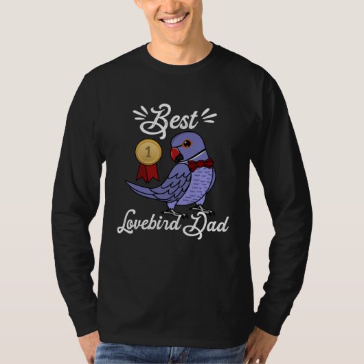 Best Parrot Dad I Violet Indian Ringneck T-shirt (Voorkant)