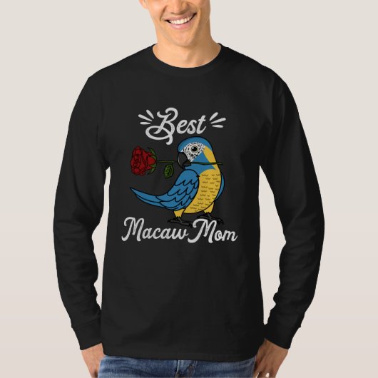 Best Parrot Mom I Blue throated Macaw T-shirt (Voorkant)