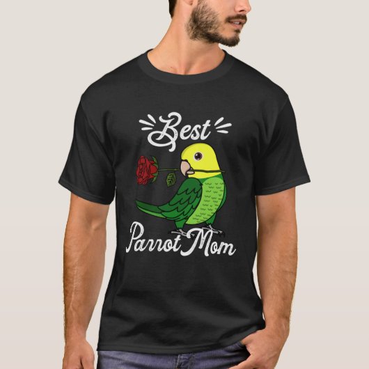 Best Parrot Mom I Double Yellow headed Amazon T-shirt (Voorkant)