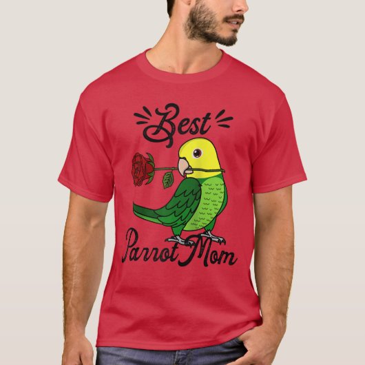 Best Parrot Mom I Double Yellowheaded Amazon Baseb T-shirt (Voorkant)