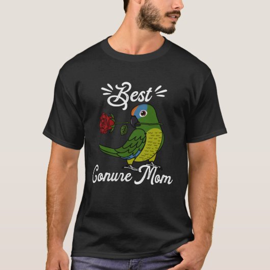 Best Parrot Mom I Peach fronted Conure T-shirt (Voorkant)