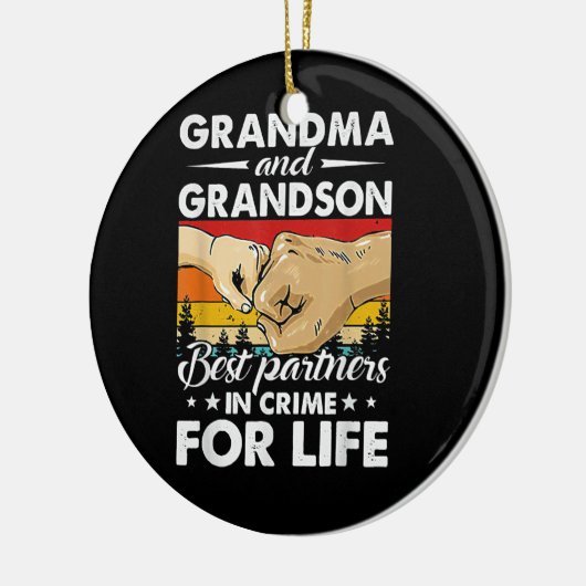 Best Partners in de criminaliteit, opa en opa, voo Keramisch Ornament (Links)