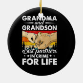 Best Partners in de criminaliteit, opa en opa, voo Keramisch Ornament (Achterkant)