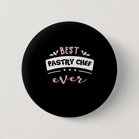 Best Pastry Chef Ever Gift Idee Ronde Button 5,7 Cm (Voorkant)