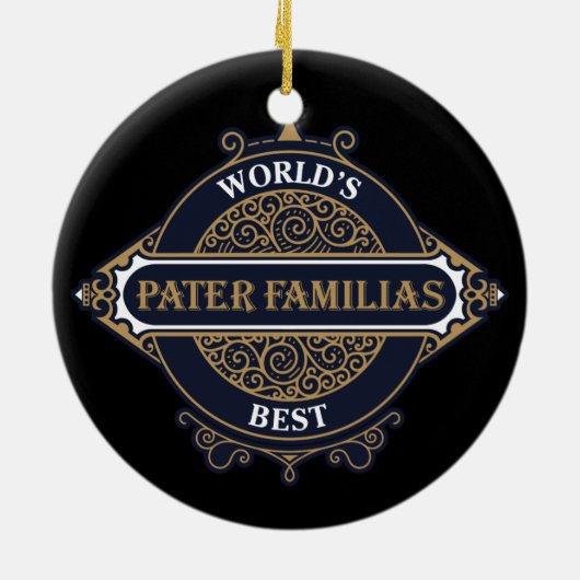 Best Pater Familias ter wereld (vader van de famil Keramisch Ornament (Achterkant)