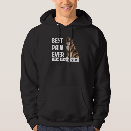 Best Paw Ever Aussie Dog Dad Australian Shepherd F Hoodie (Voorkant)