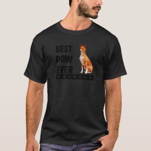 Best Paw Ever Basenji Pap Fathers Day Pet Ouders T-shirt