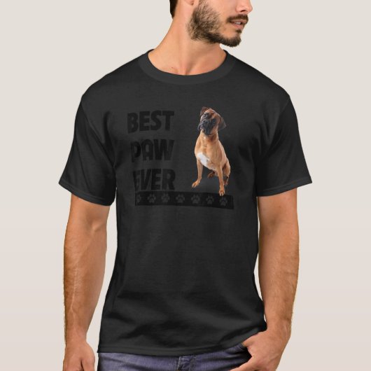 Best Paw Ever Boxer Bulldog Pap Fathers Day Dog T-shirt (Voorkant)