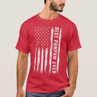 Best Pawpaw Ever American Flag Funny Vaderdag T-shirt