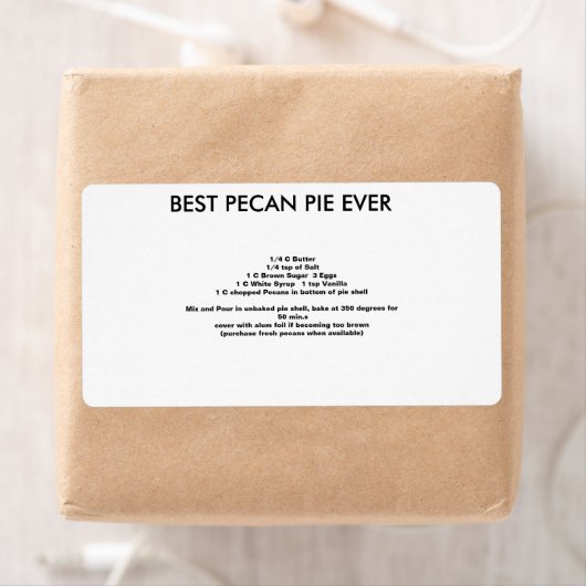 Best Pecan Pie recept EVER Etiket (Insitu)