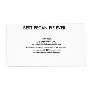 Best Pecan Pie recept EVER Etiket