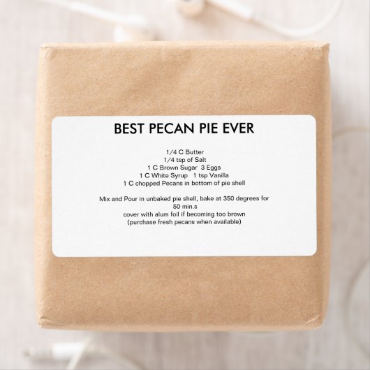 Best Pecan Pie recept EVER Etiket (Insitu)