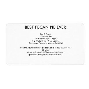Best Pecan Pie recept EVER Etiket