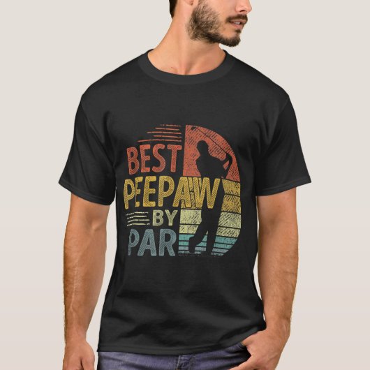 Best Peepaw by Par Vaderdag Golf Gift Grandpa T-shirt (Voorkant)
