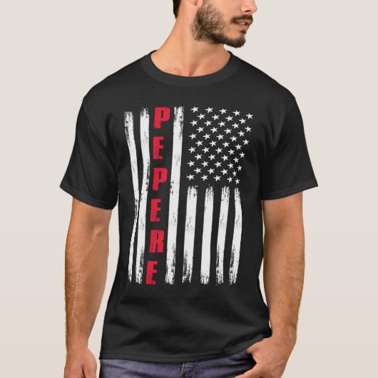 Best Pepere Ever US Flag For Stepdad Fatheru2019s T-shirt (Voorkant)
