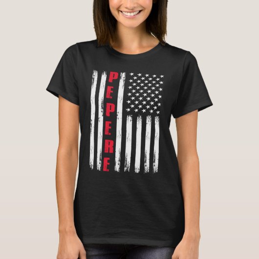 Best Pepere Ever US Flag For Stepdad Fatheru2019s T-shirt (Voorkant)