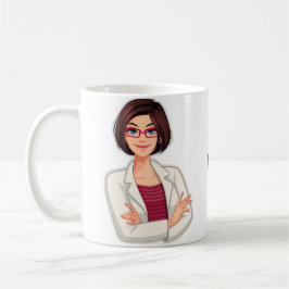 Best Personalized Cute Doctor, Brunette Vrouw Koffiemok
