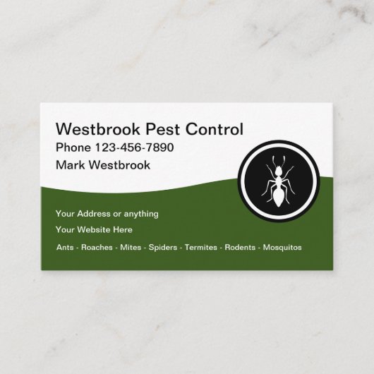 Best Pest Control Moderne Visitekaartjes (Voorkant)
