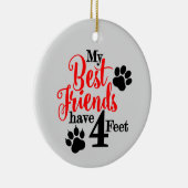 Best Pet Friend Keramisch Ornament (Rechts)