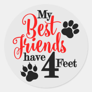 Best Pet Friend Ronde Sticker