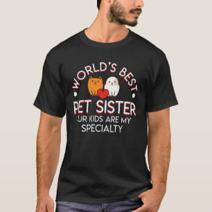 Best Pet Sitter voor Kinder Kat Dog Sitter T-shirt