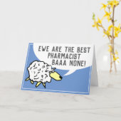 Best Pharmacist Bar none - Sheep Pun Kaart (Gele Bloem)