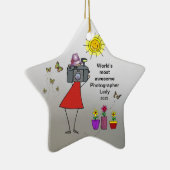 Best Photographer Lady ter wereld - Star Ornament (Rechts)