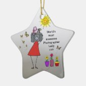 Best Photographer Lady ter wereld - Star Ornament (Links)