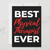 Best Physical Therapist Ever Bedankkaart (Voorkant)
