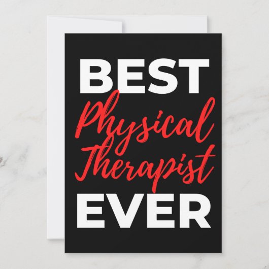 Best Physical Therapist Ever Bedankkaart (Voorkant)