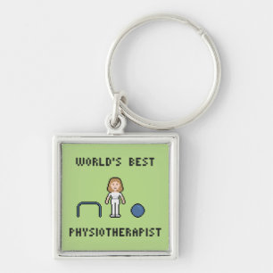 Best Physiotherapist Sleutelhanger 8 Bit World
