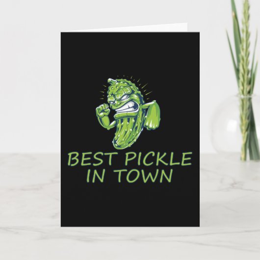 Best Pickle in Town Vegan Artwork Kaart (Voorkant)