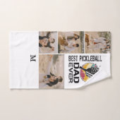 Best Pickleball Pap ooit Persoonlijk 4 Foto Grid Handdoek (Handdoek)