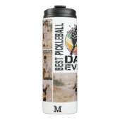 Best Pickleball Pap ooit Persoonlijk 4 Foto Grid Thermosbeker (Voorkant)