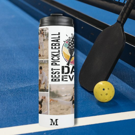 Best Pickleball Pap ooit Persoonlijk 4 Foto Grid Thermosbeker