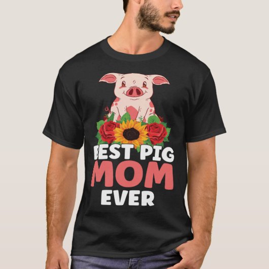 Best Pig Mom Ever Farm Kids Piglet T-shirt (Voorkant)