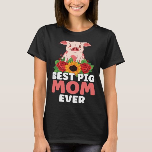 Best Pig Mom Ever Farm Kids Piglet T-shirt (Voorkant)