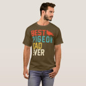 Best PIGEON Dad ever Shirt Retro  (Voorkant volledig)