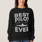 Best Pilot Ever Aviation Aviator Trui (Voorkant)