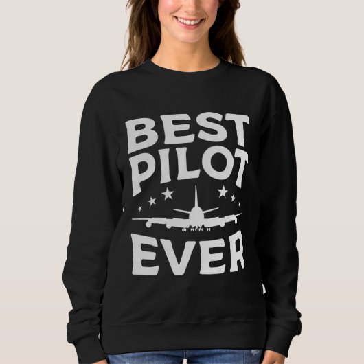 Best Pilot Ever Aviation Aviator Trui (Voorkant)