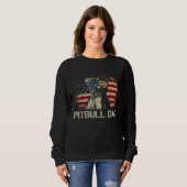 Best Pitbull Dad over American Flag 4 juli Gi Trui (Voorkant volledig)